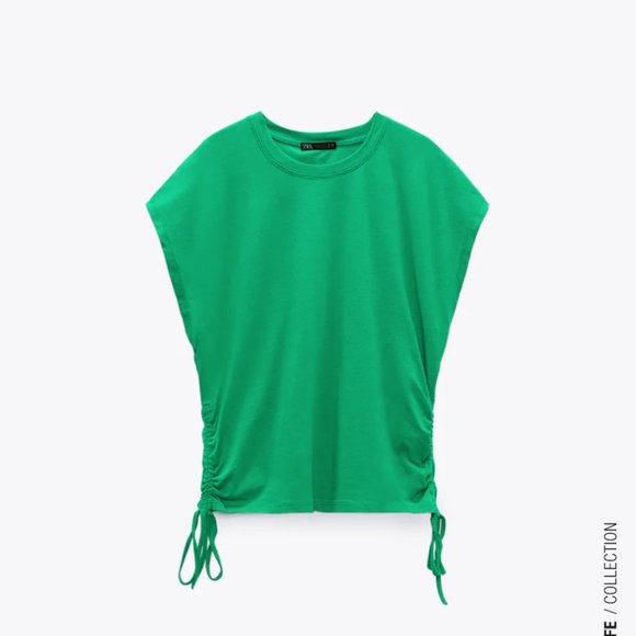 Zara Orange Side Tie TShirt - Picture 8 of 8